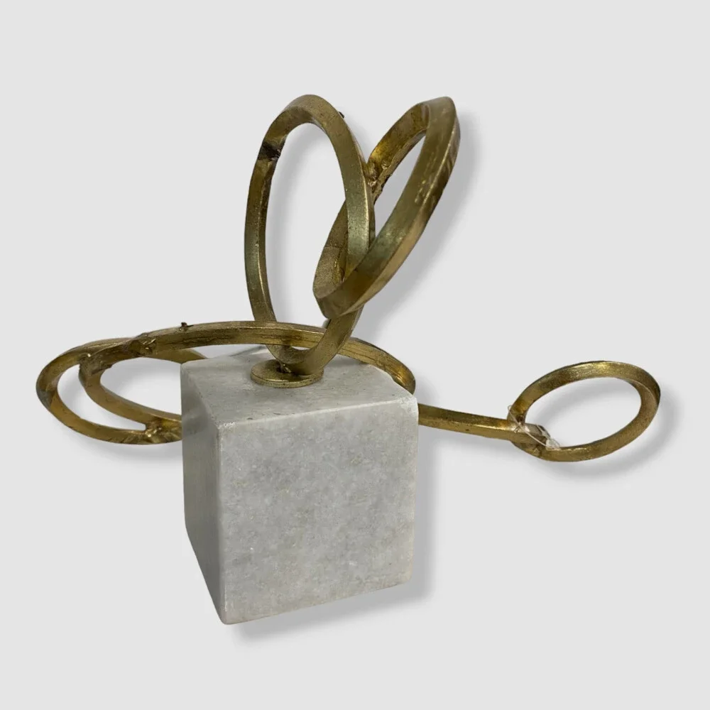 $125 Modern Home Decor Gold 6 Ring Sculpture